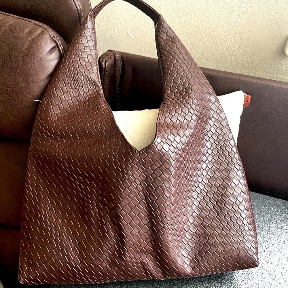 Michelle Bag! Coco Brown Weave Purse New!